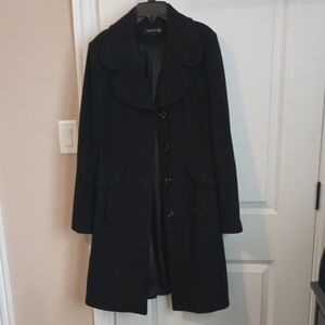 Anne Klein Elegant Black Trench Coat